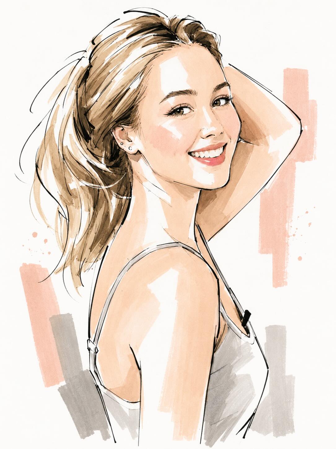 High-Fashion Editorial Portrait Illustration output 2