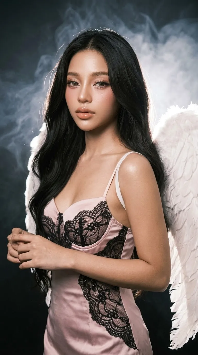 Ethereal Angel-Wing Fashion Portrait output 3