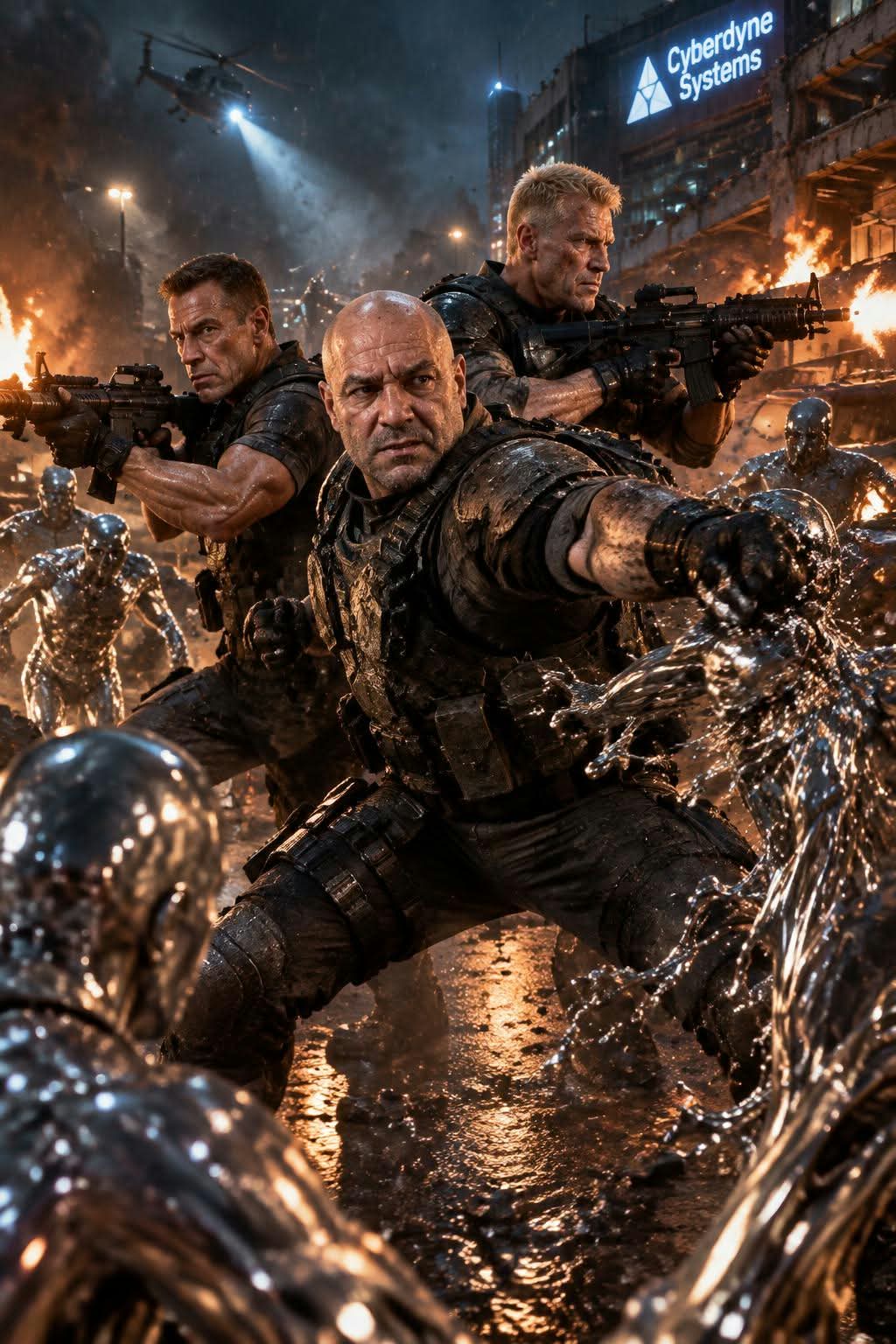 Photorealistic Futuristic Battle Scene