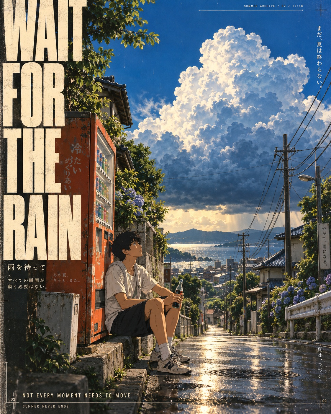 Summer Never Ends — Nostalgic Anime Poster output 3