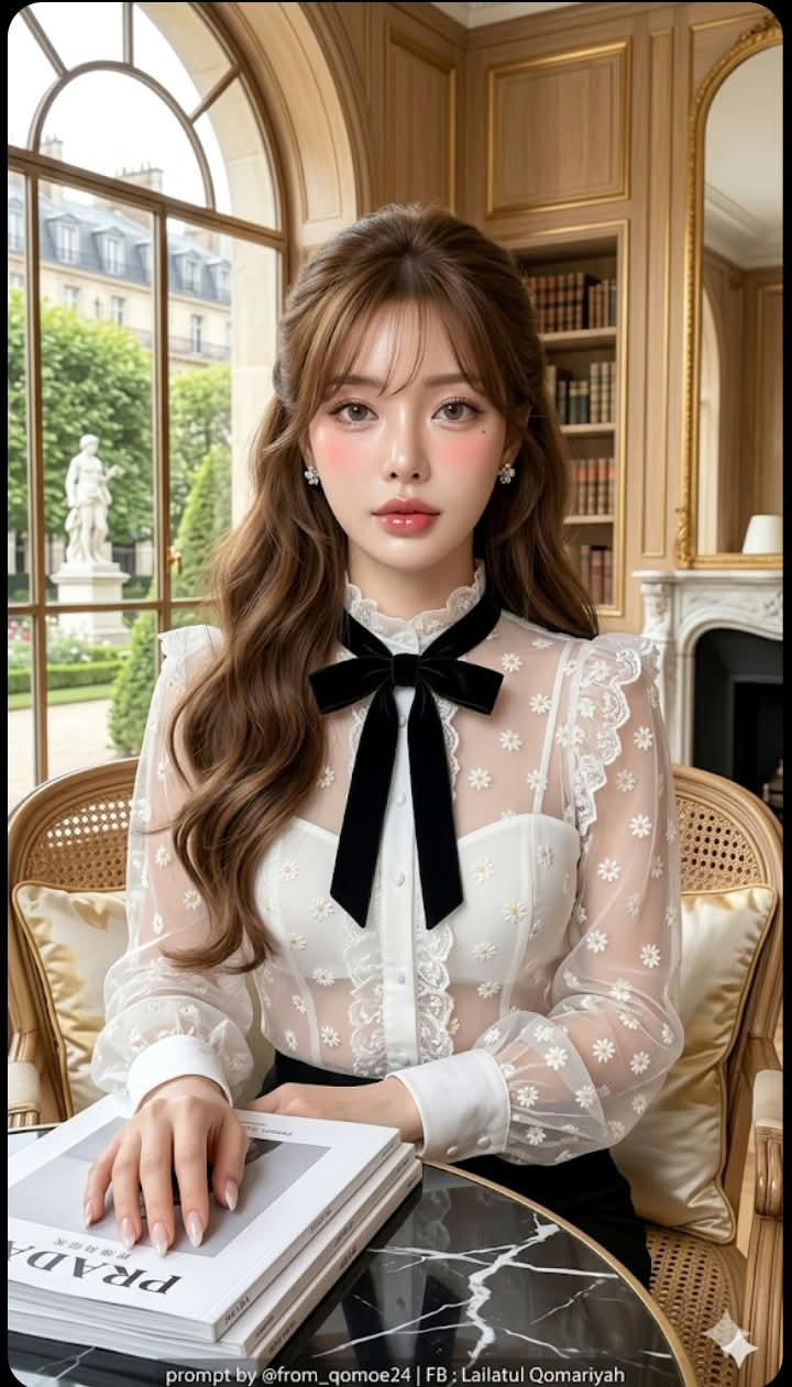 Coquette Portrait in a Parisian Café output 2