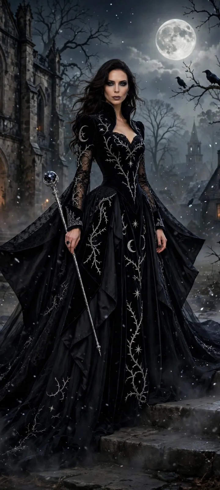 Salem Black Moon Witch Couture Portrait output 1