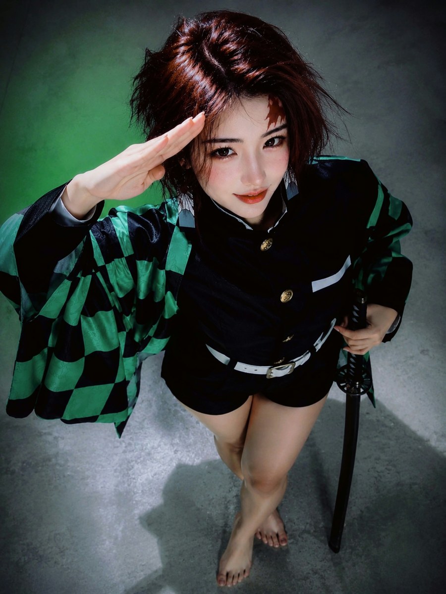 Solitary Emerald Sentinel Cosplay Portrait