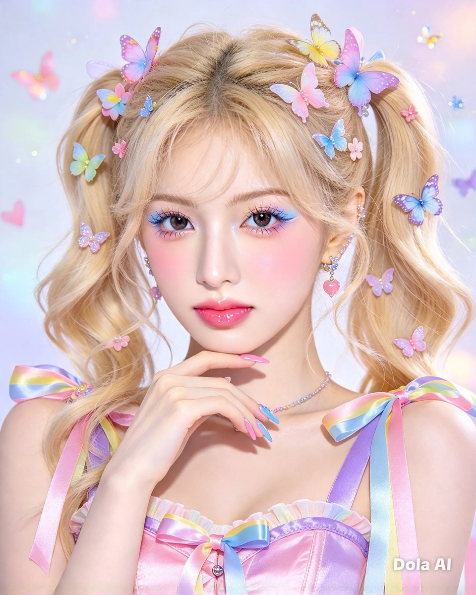 Pastel Butterfly Glamour Close-Up output 2