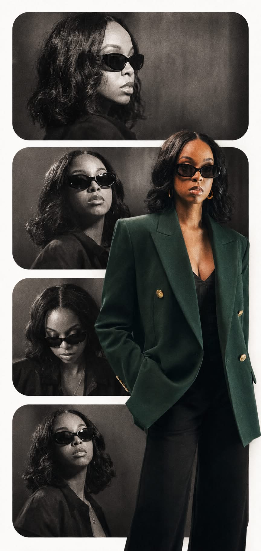 Luxury Fashion Editorial Collage Portrait