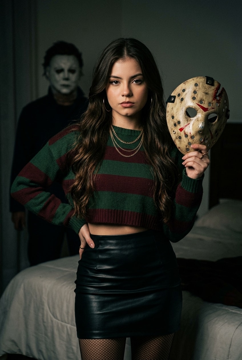 Glam Horror Editorial Portrait