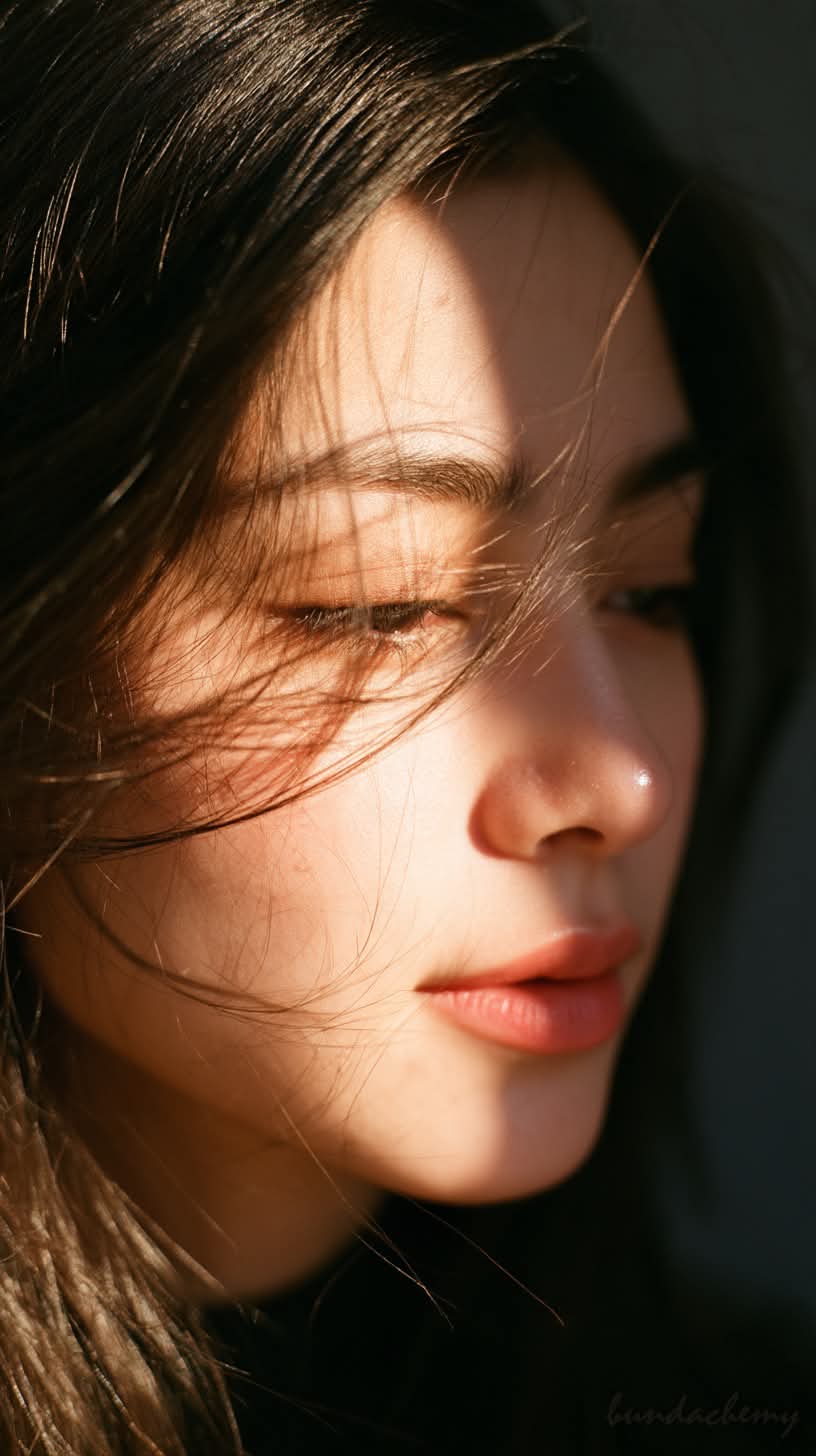 Wistful Sunlit Editorial Portrait