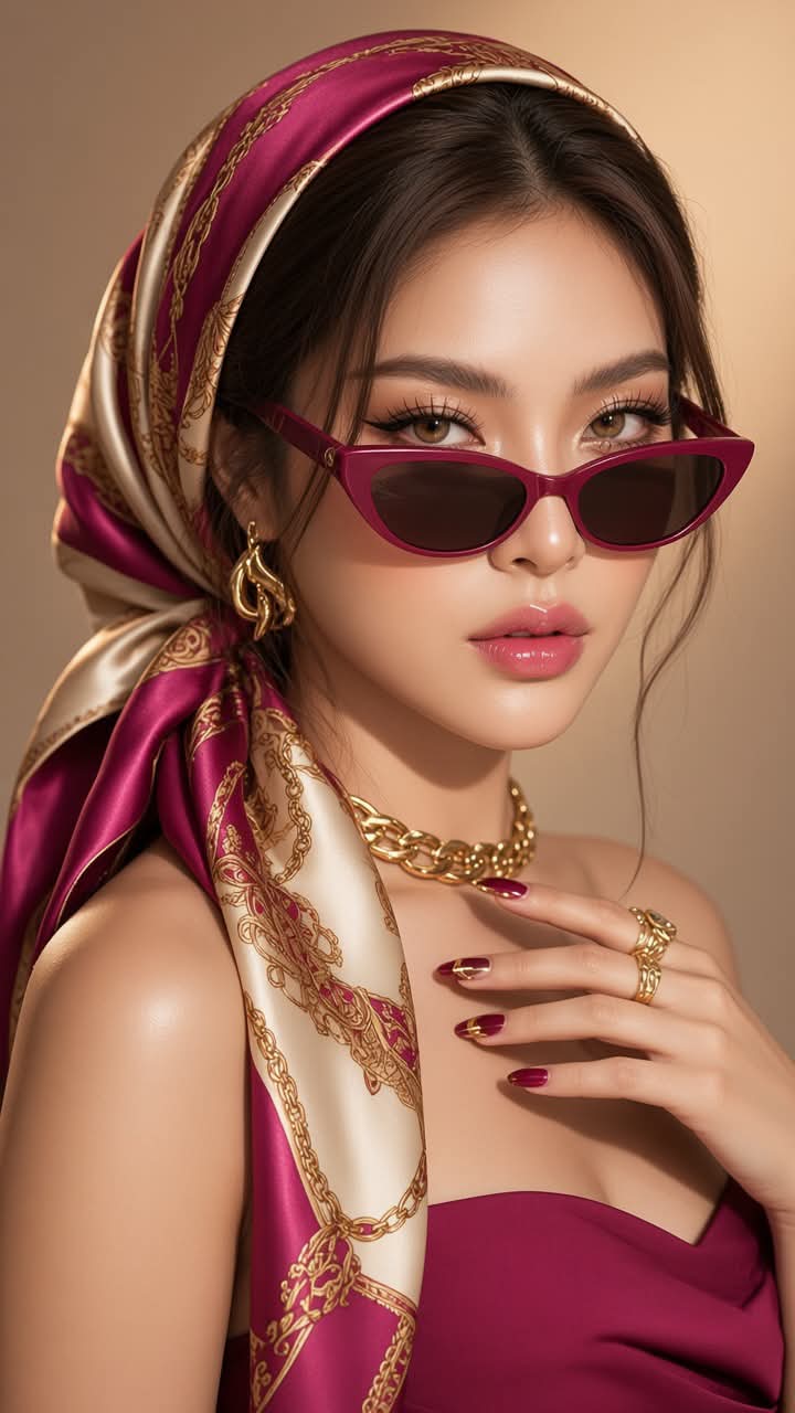 Magenta High-Fashion Beauty Portrait output 4