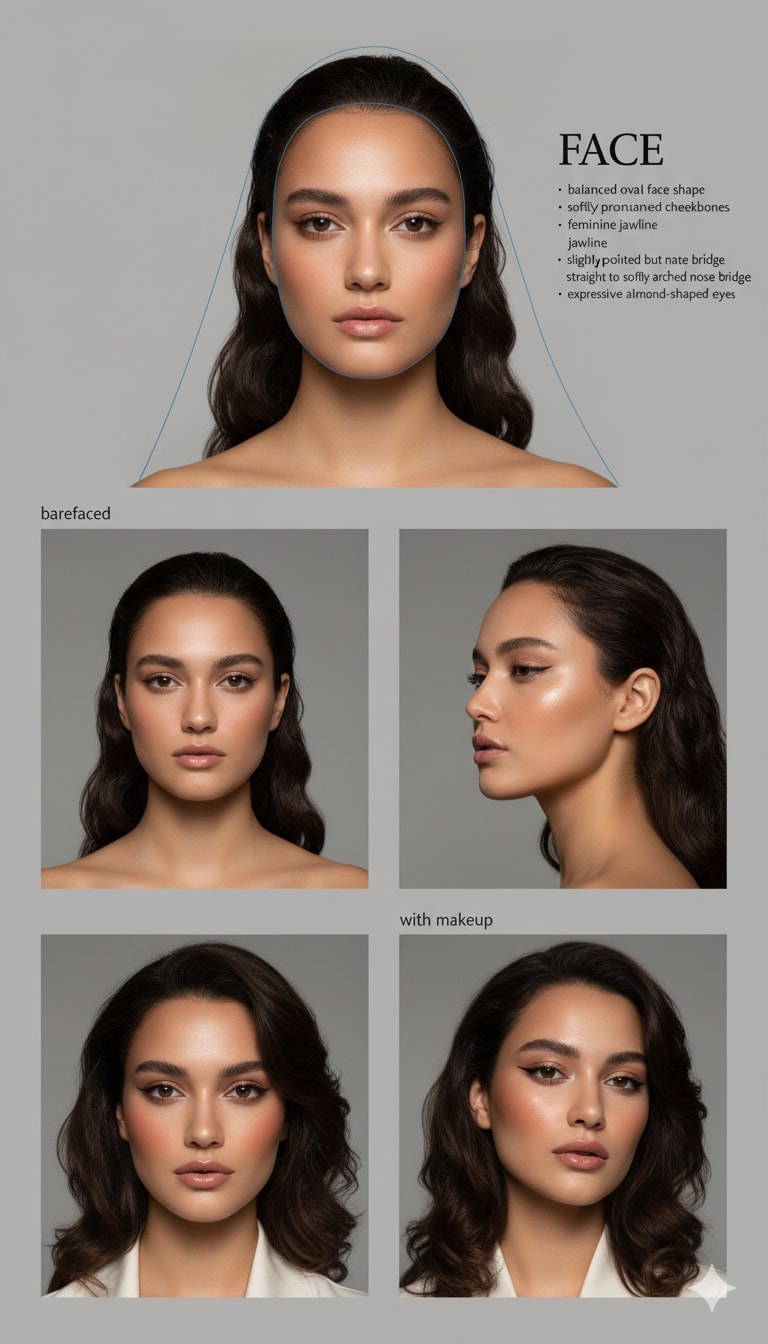 Minimalist Editorial Beauty Analysis with Turkish Model
