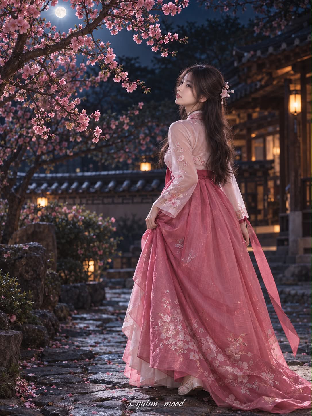 Peach Blossoms at Night: Where the Fragrance Stops Her