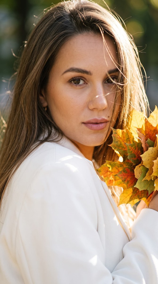 Cinematic Autumn-Leaves Portrait