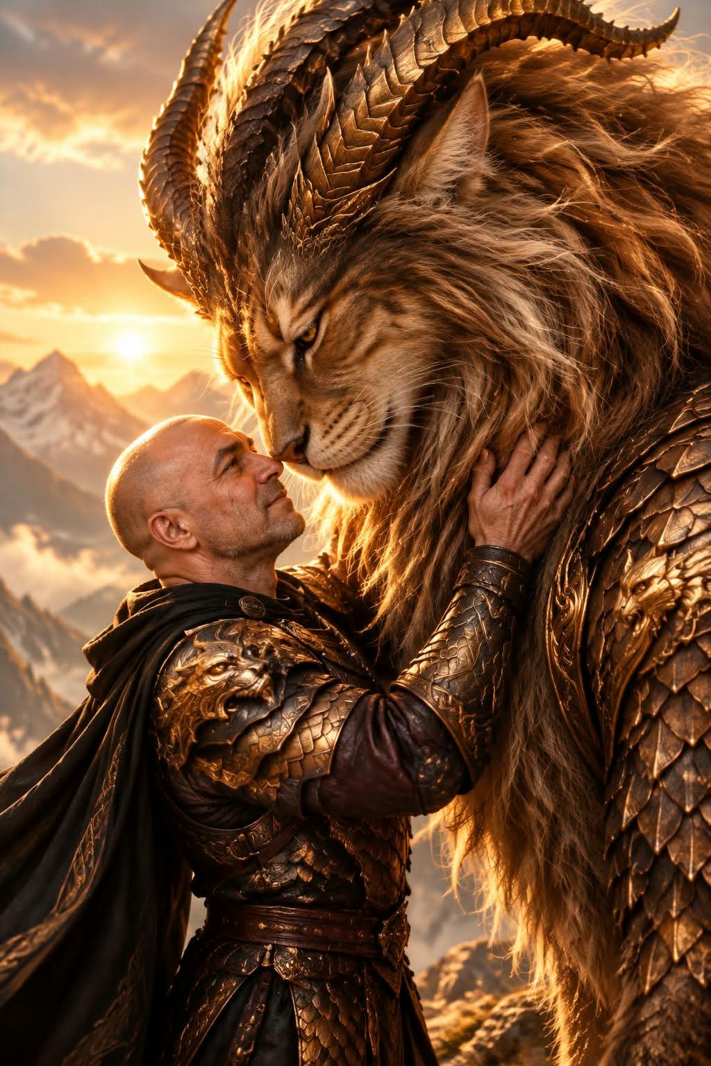 Kael Ardyn and Aurethrax at Golden Hour