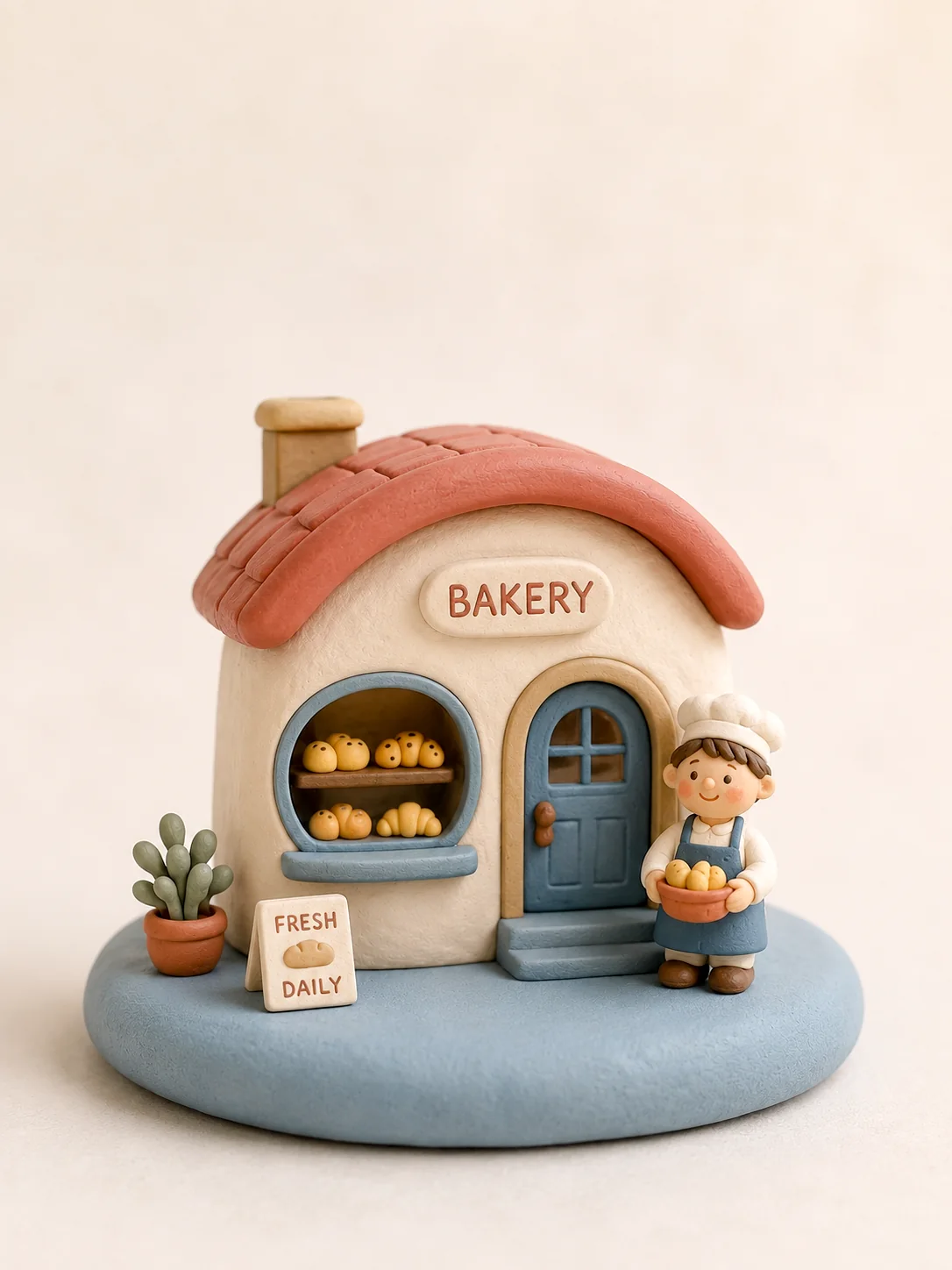 Miniature Clay Bakery Diorama Photo