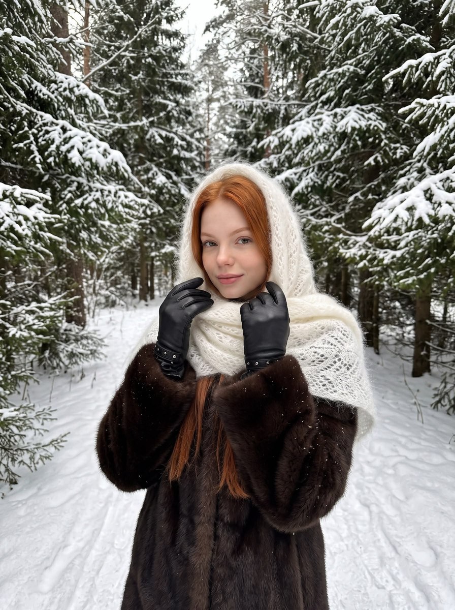 Photorealistic Winter Forest Portrait