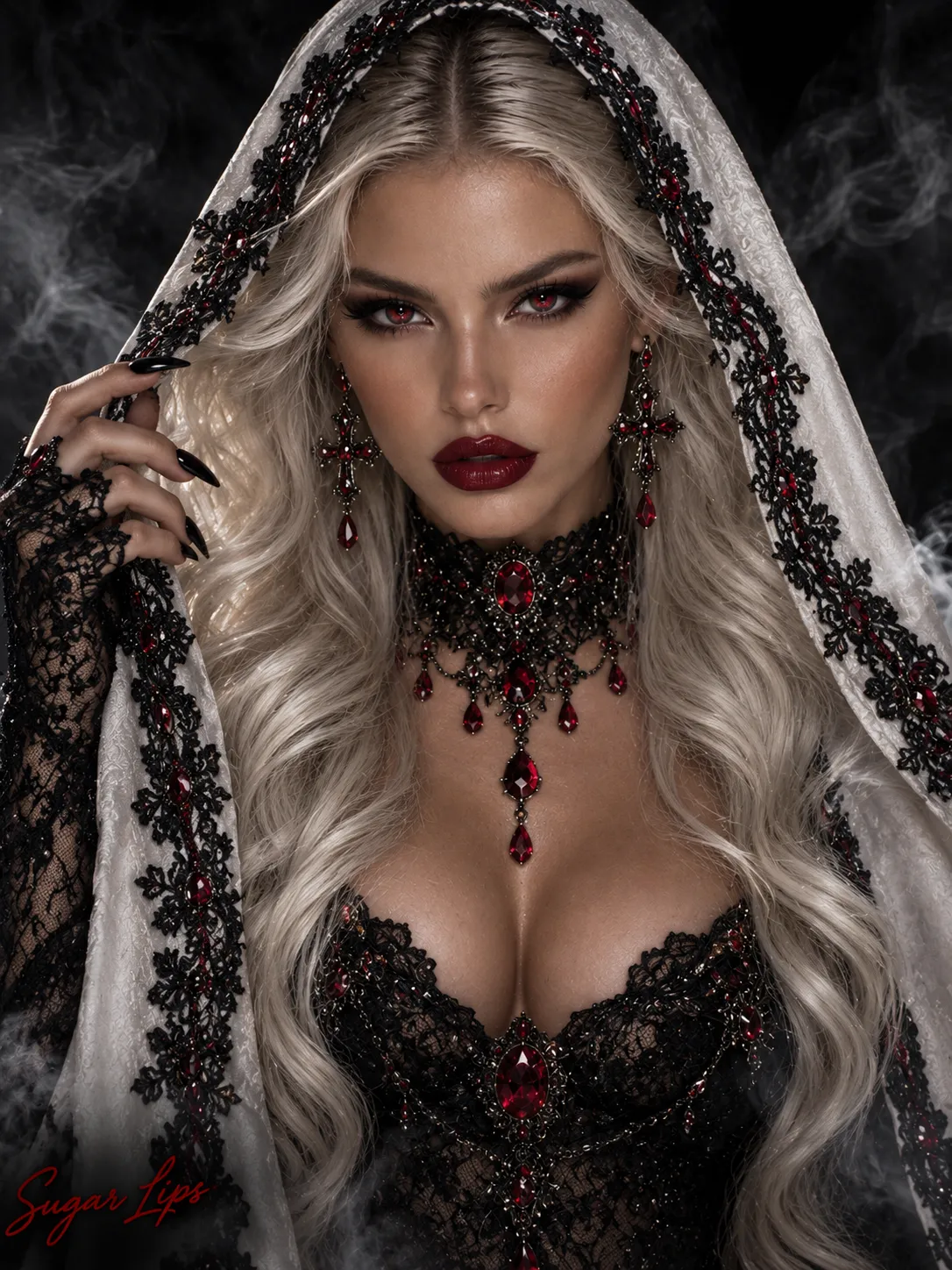 Hyperrealistic Gothic Queen Portrait output 2