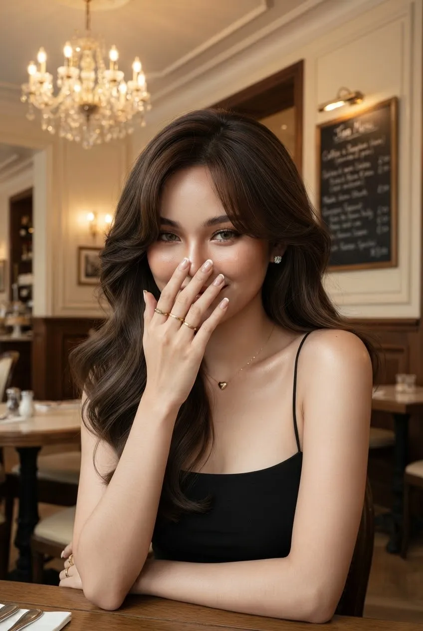Warm Café Portrait of a Young Woman output 2