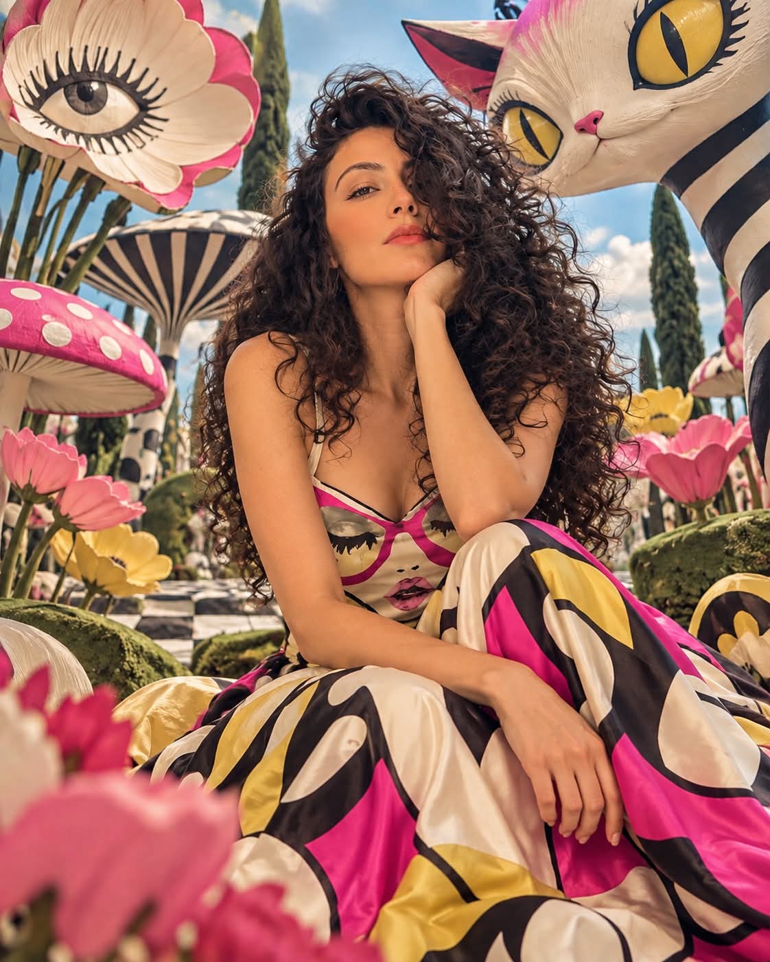 Surreal Botanical Fashion Portrait