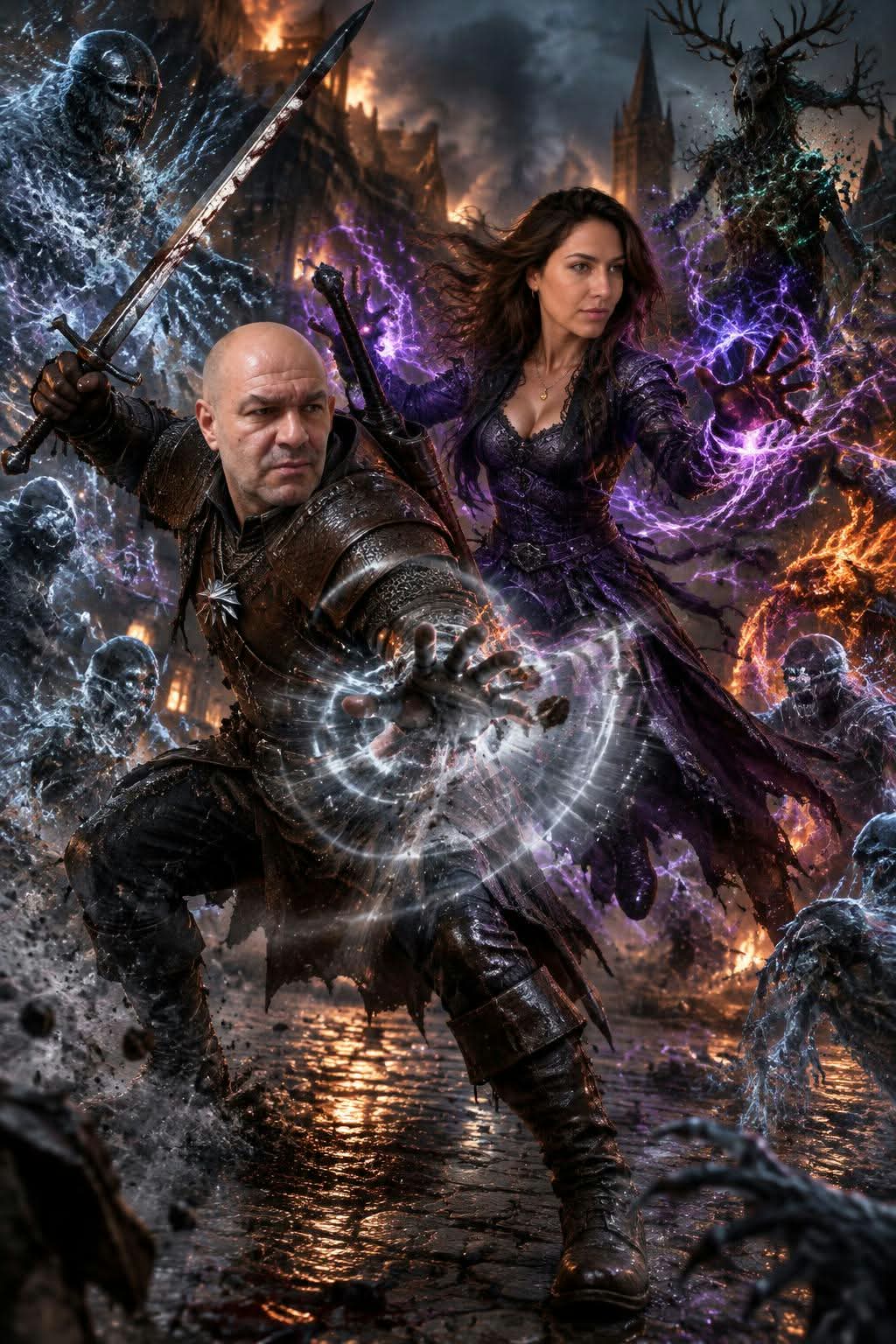 Cinematic Witcher Couple Battle