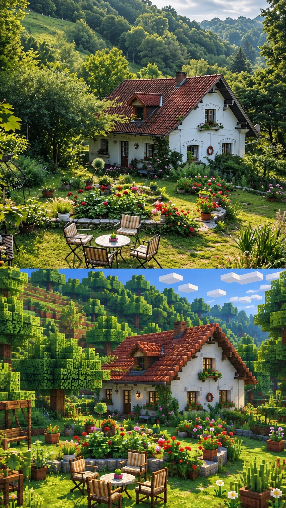 Transform a Photo into a Minecraft Voxel World output 2