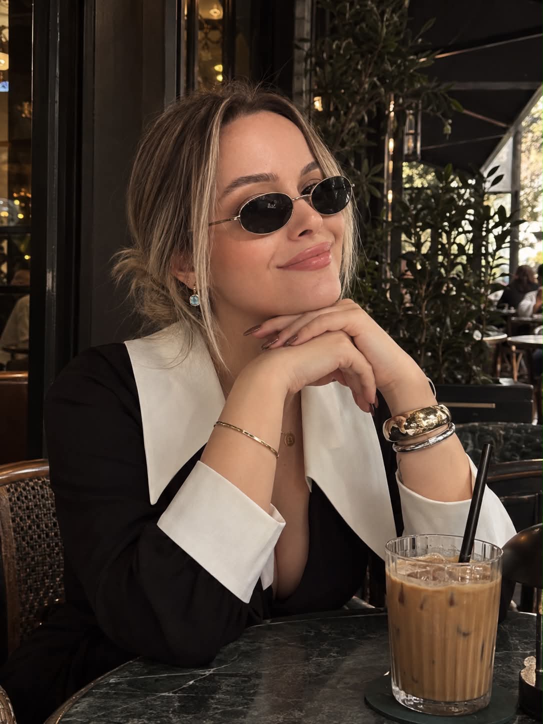 Photorealistic Café Portrait with Iced Coffee output 2