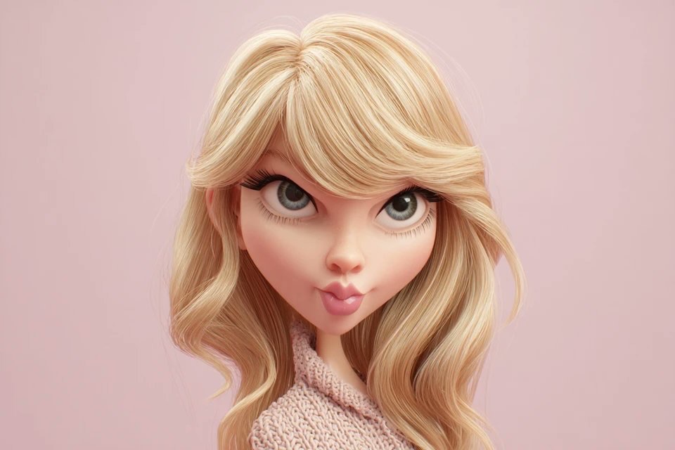 Stylized 3D Celebrity Caricature output 4