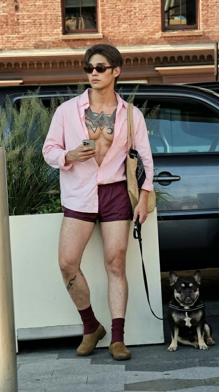 Street-Style Portrait with a French Bulldog output 1