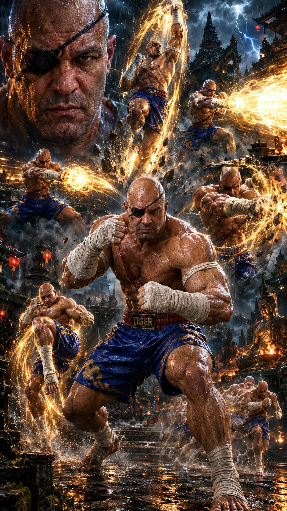 Sagat: Tiger Legacy — Cinematic Battle Poster output 2