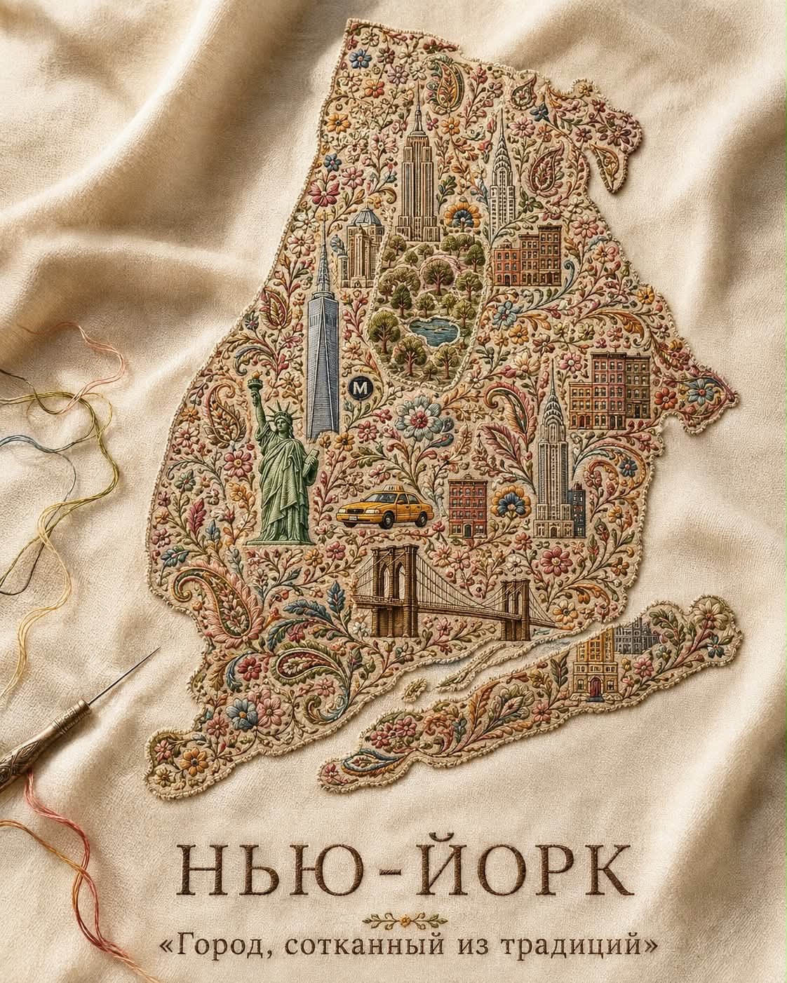 Kashmiri Embroidered City Travel Poster output 3