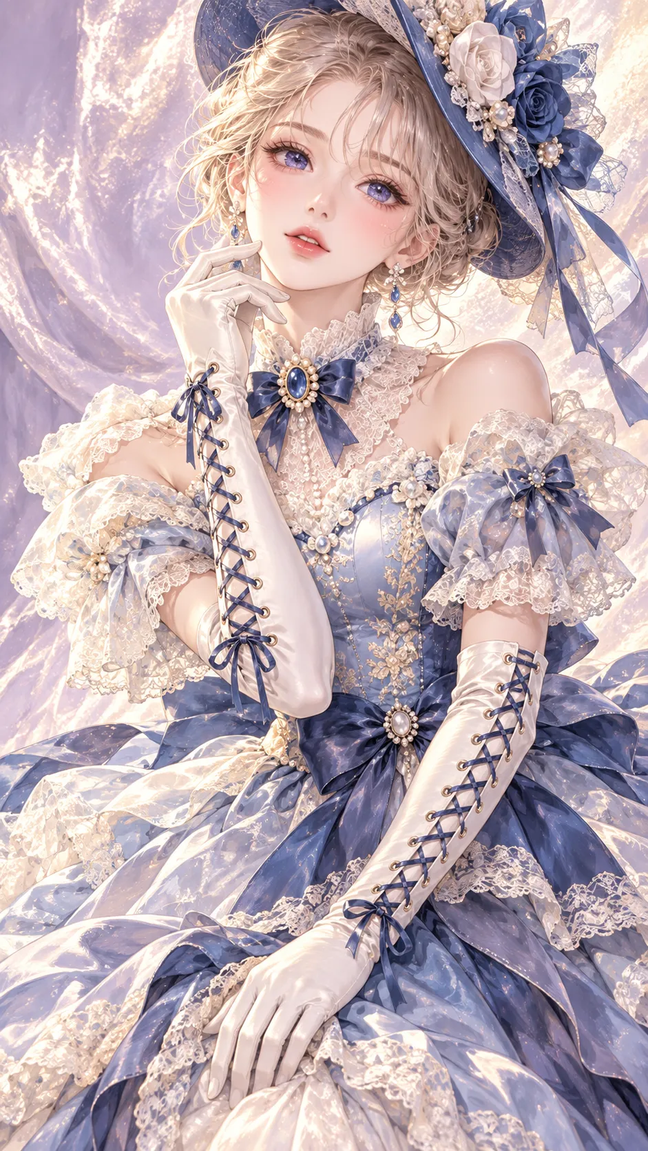 Lace-Up Glove Heroine in Shoujo Couture