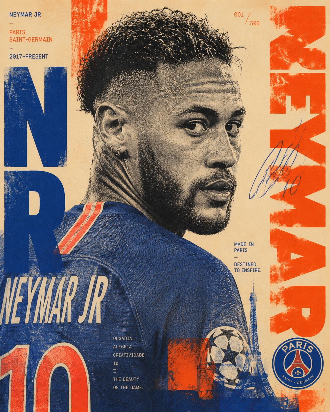 Collectible Risograph Football Poster output 2