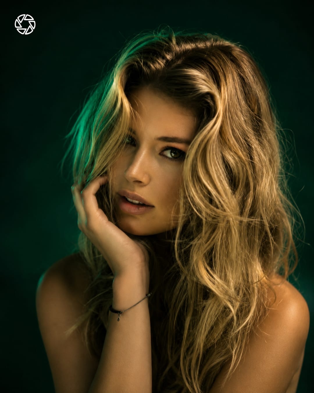 Cinematic Emerald Studio Portrait output 2