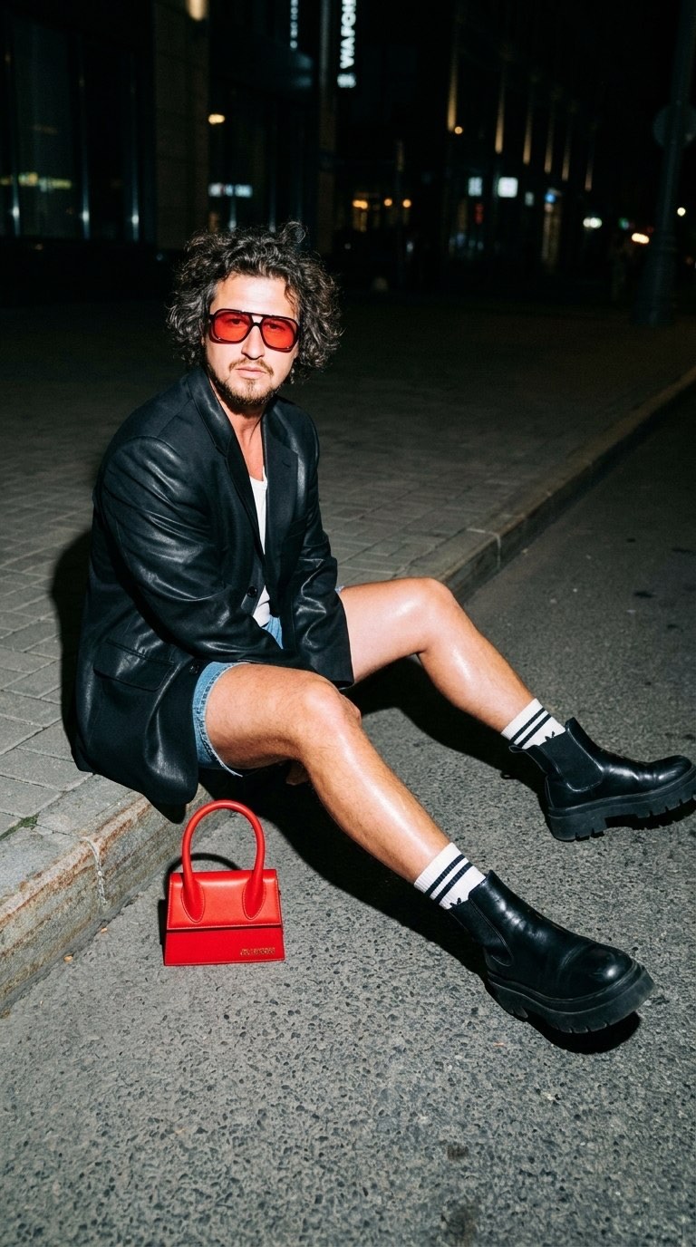 Y2K Street-Fashion Flash Photography
