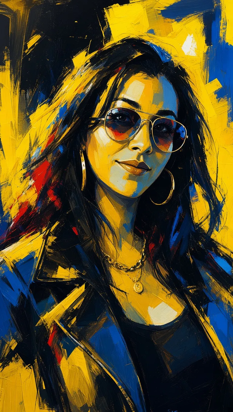 High-Contrast Expressionist Portrait Transformation output 4