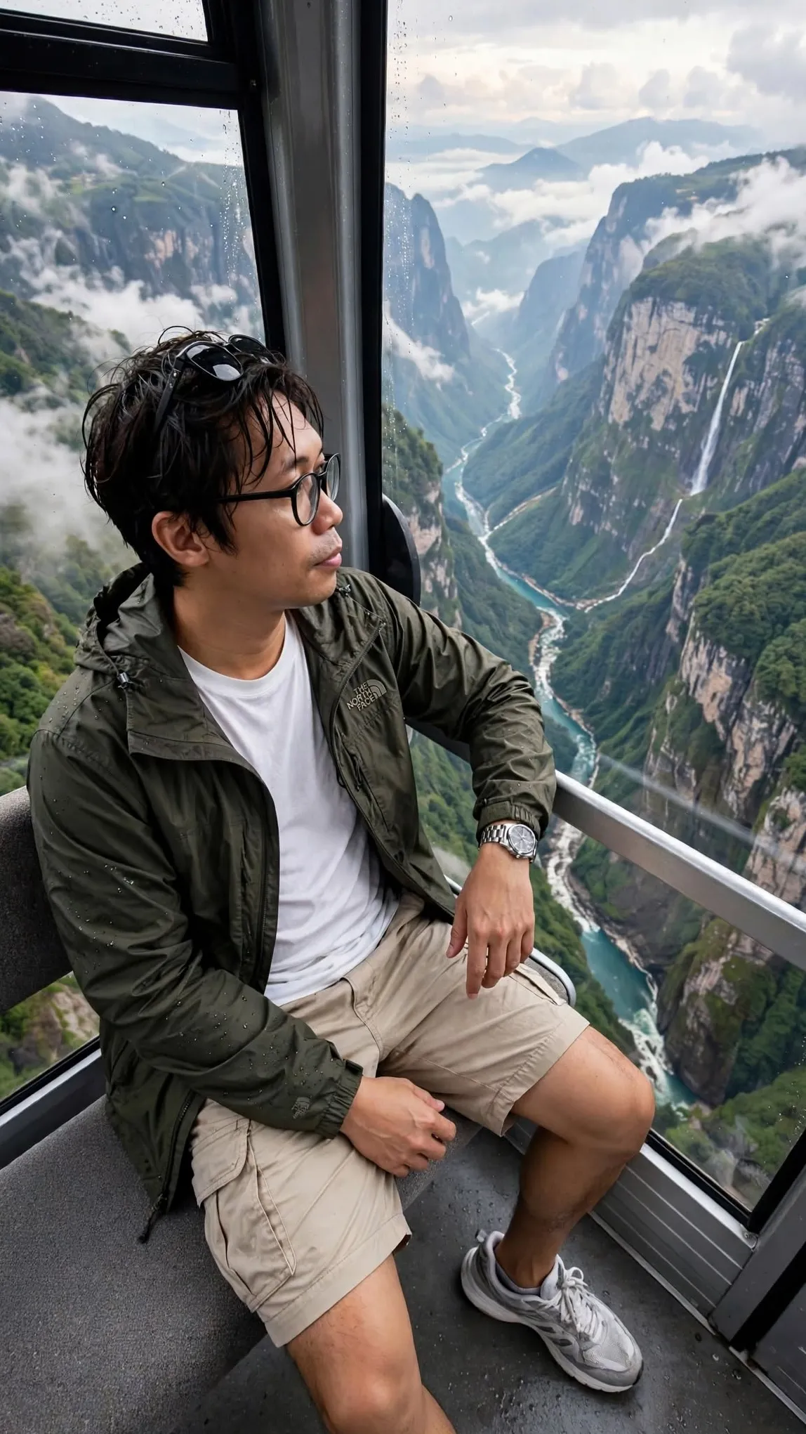 High-Altitude Gondola Travel Portrait