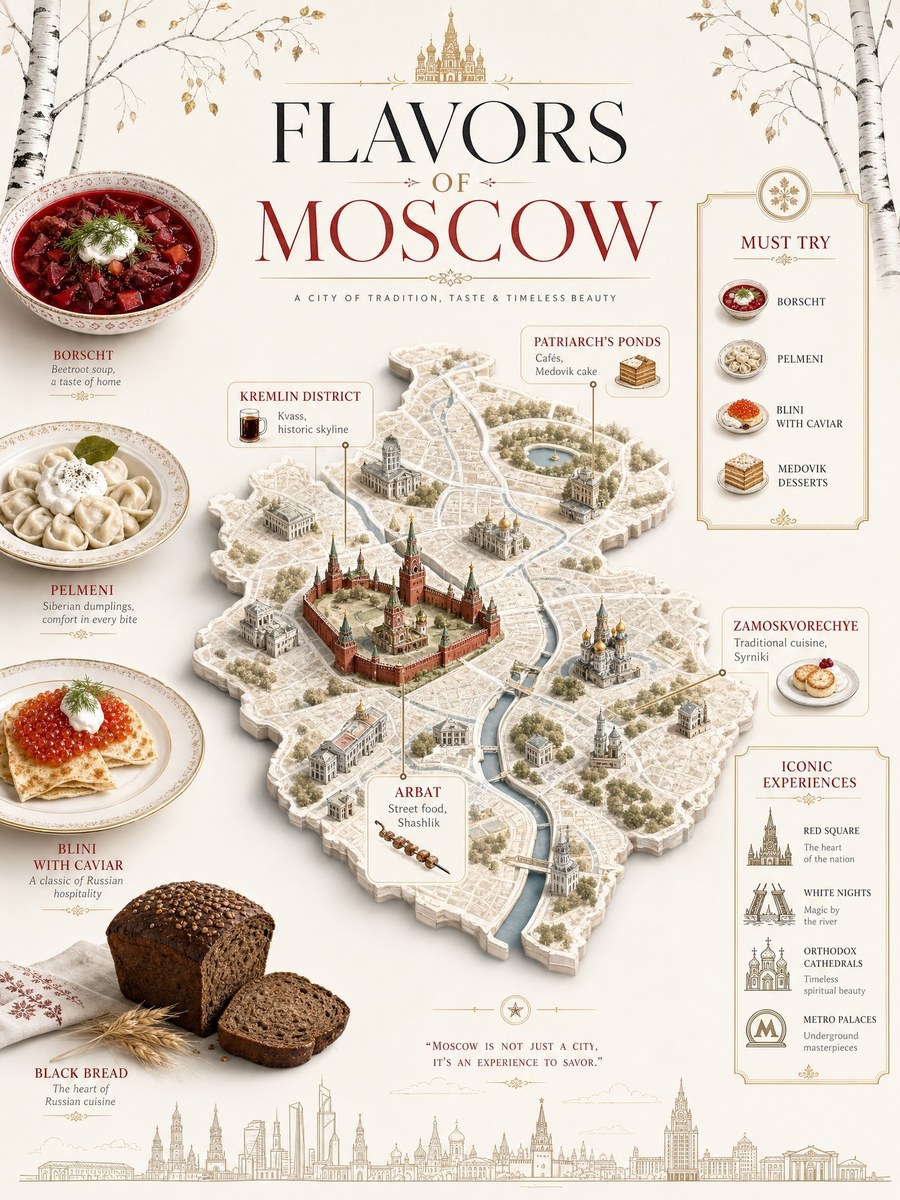 Flavors of Moscow — Editorial Infographic