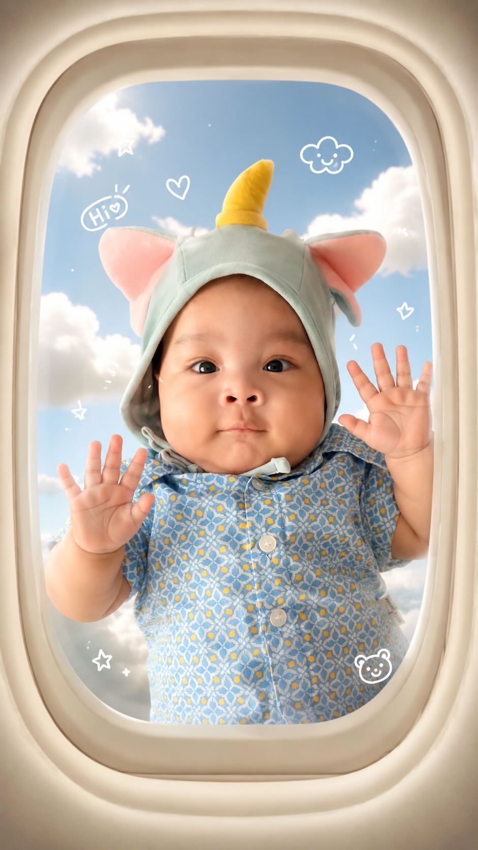 Playful Peeking Lock-Screen Wallpaper