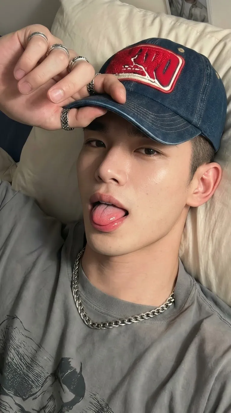Photorealistic Bedroom Selfie of a Korean Man output 2