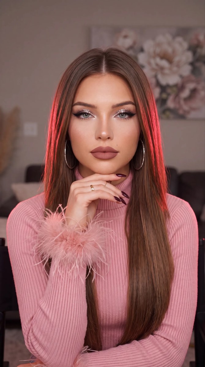 Dramatic Beauty Portrait in a Cozy Interior output 1