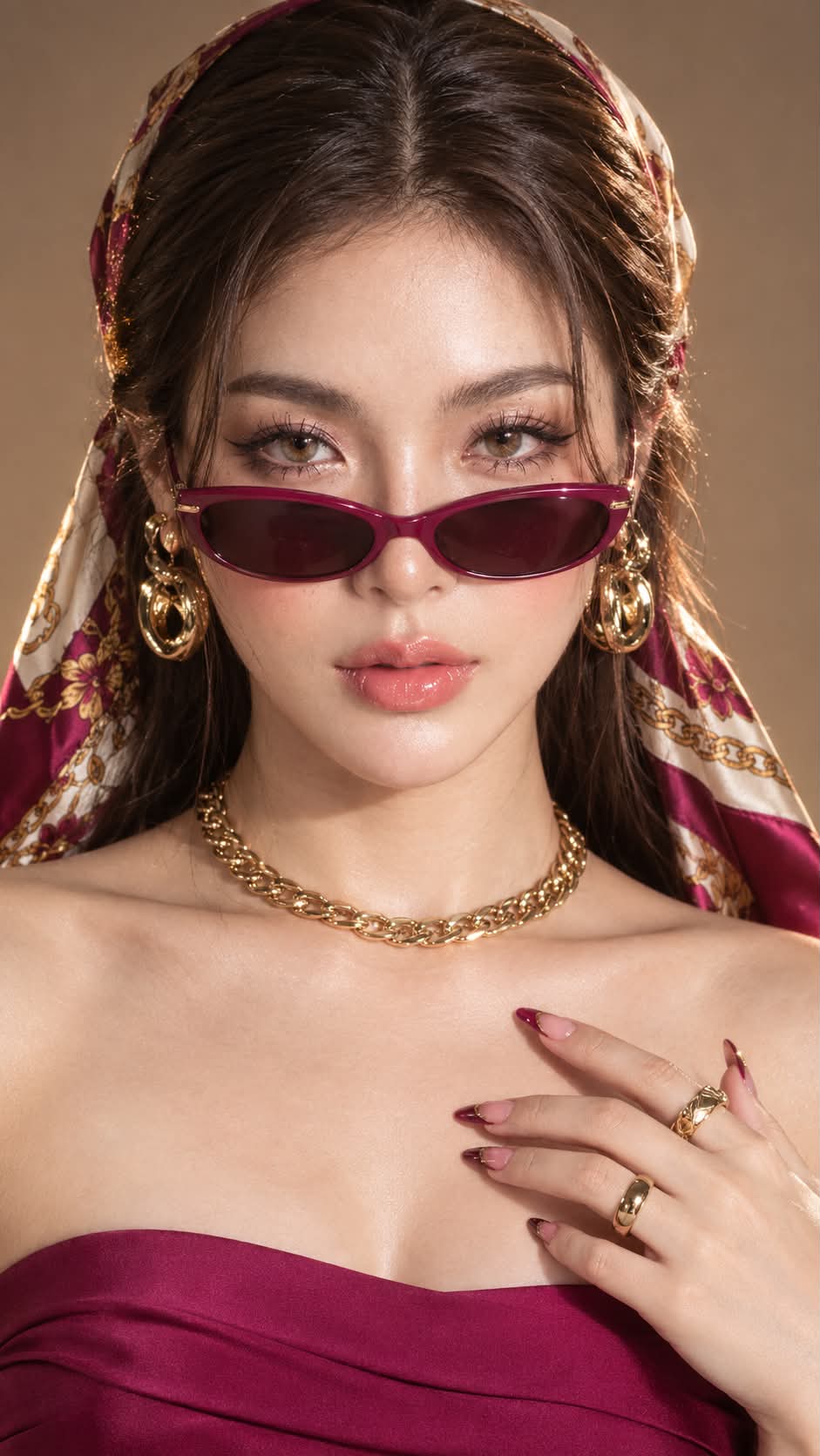 Magenta High-Fashion Beauty Portrait output 3
