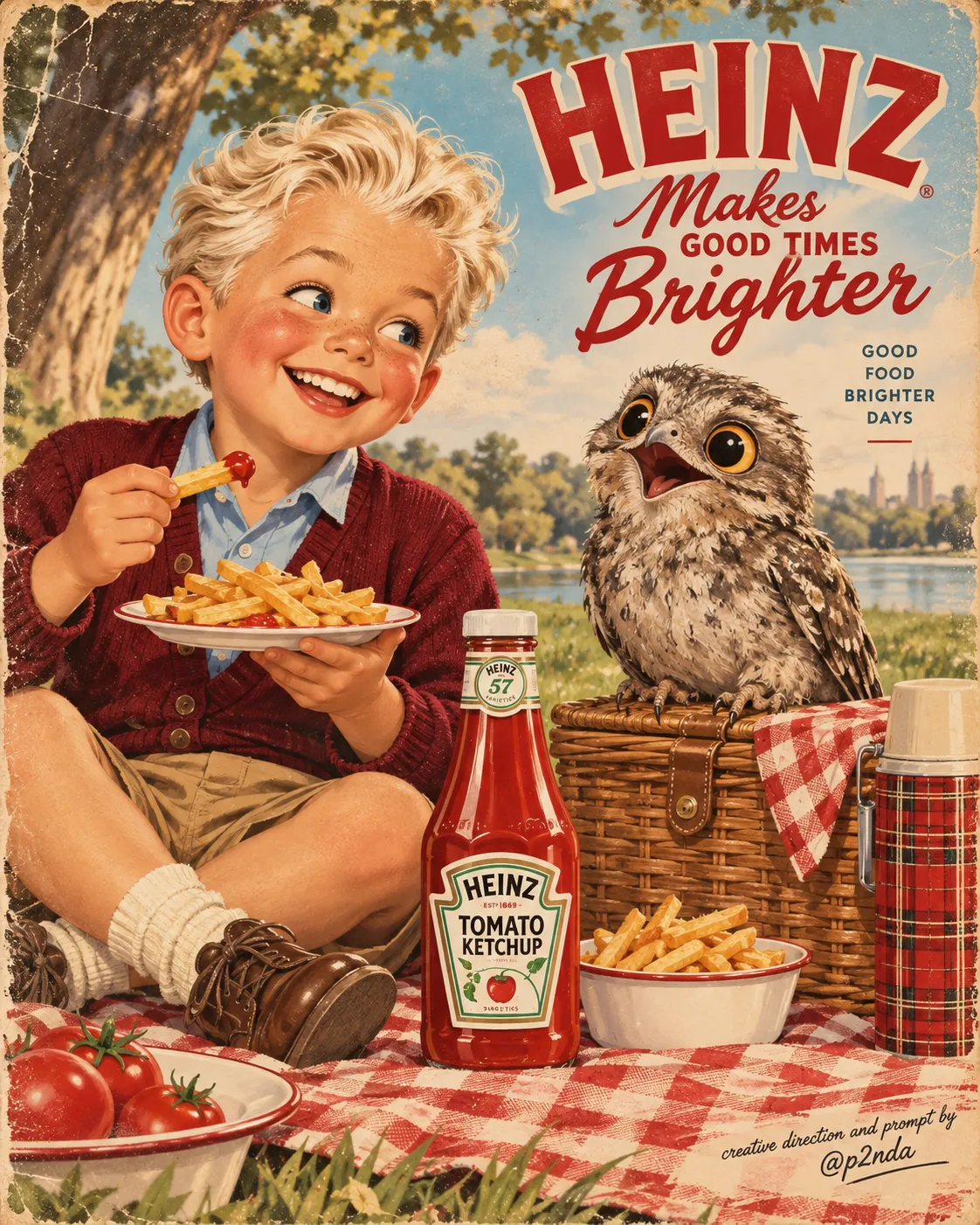 1950s-Style Vintage Character Advertising Poster output 6