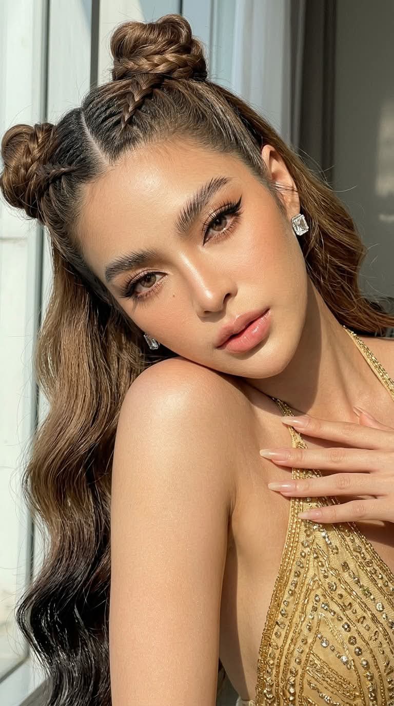 Sunlit Glamour Beauty Selfie