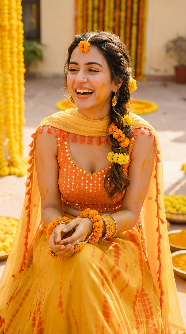 Transform a Photo into a Vibrant Haldi Ceremony Look