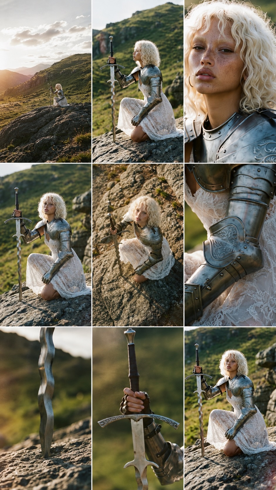 Cinematic Dark-Fantasy Warrior Editorial output 2