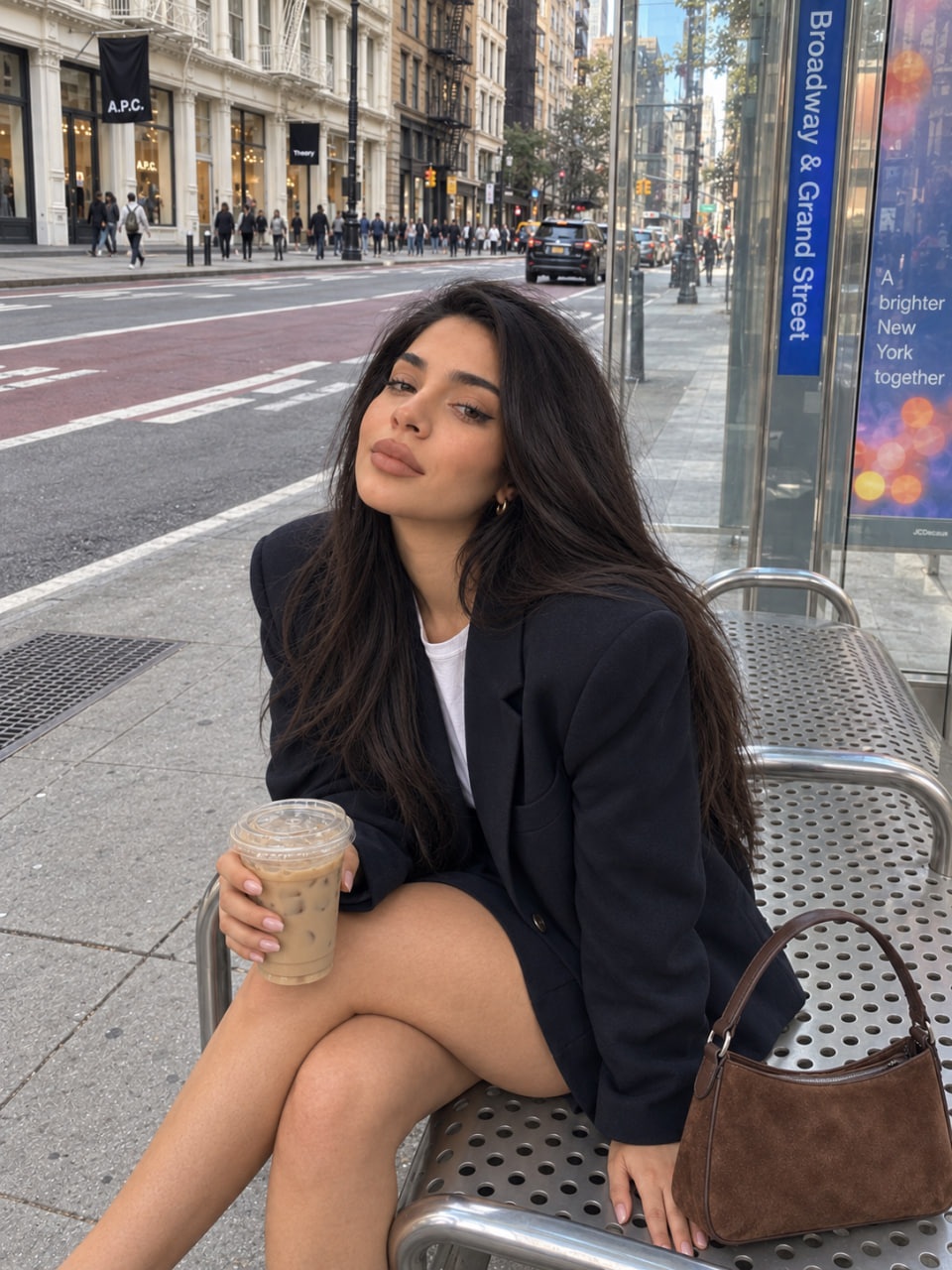 New York Bus Shelter Coffee Portrait output 2