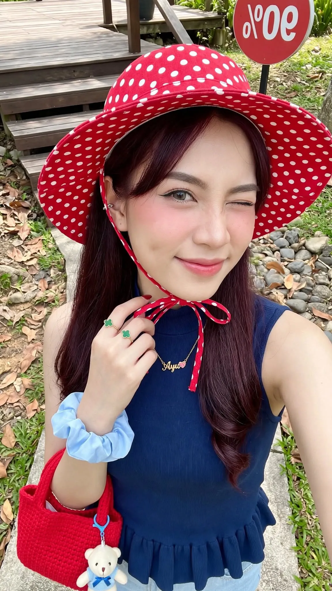 Polka-Dot Pop Outdoor Selfie output 2