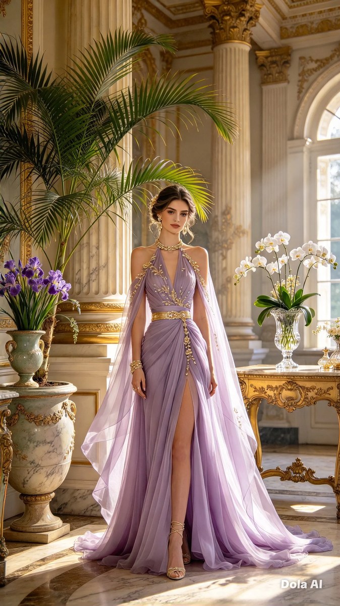 Ethereal Haute Couture Portrait in a Palace