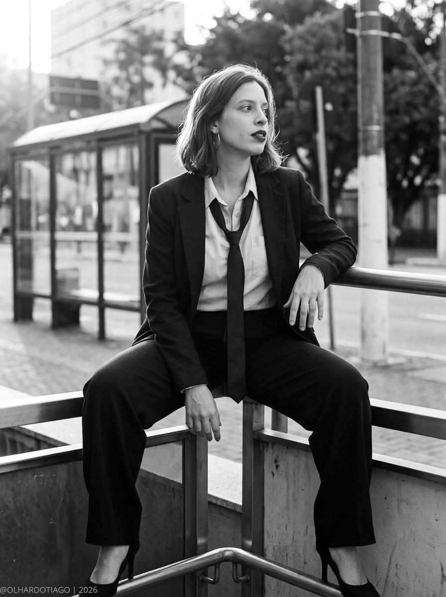 Black-and-White Urban Tailoring Portrait output 2