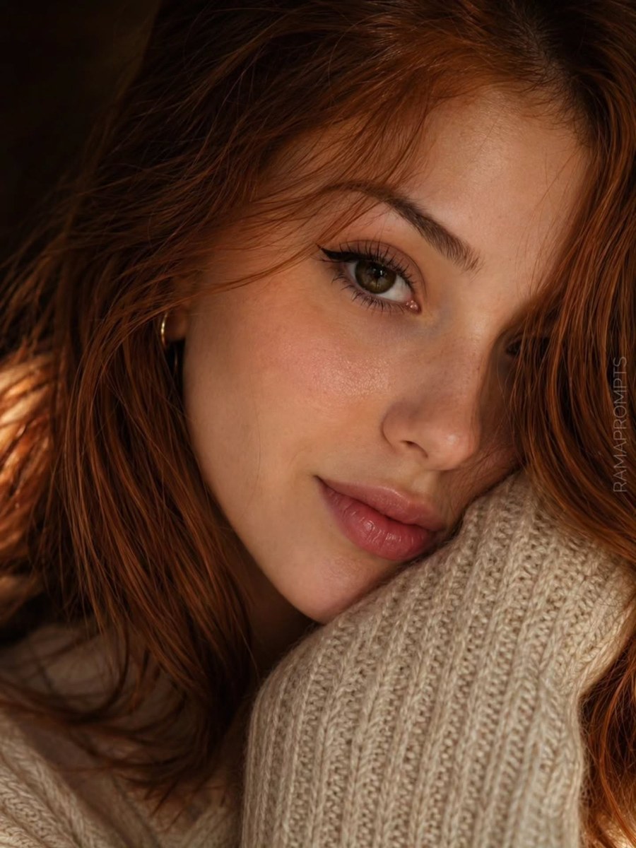 Warm Editorial Close-Up Portrait from a Reference Photo
