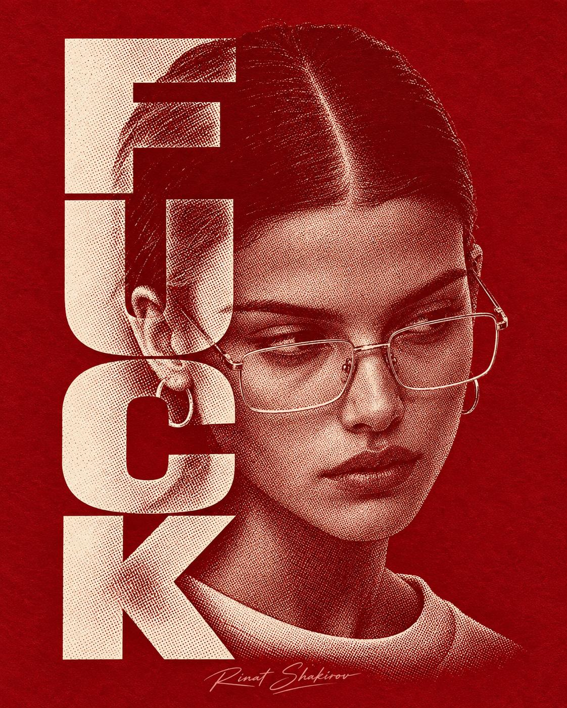 A stylish portrait with text output 2