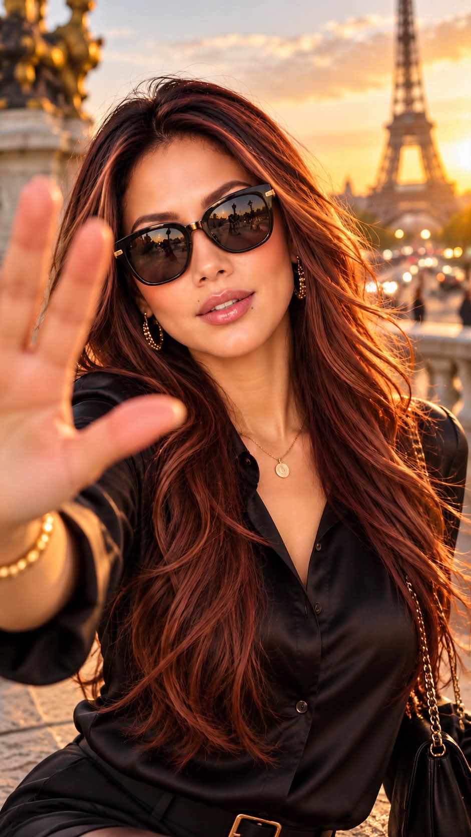 Candid Golden-Hour Paris Street Portrait output 1